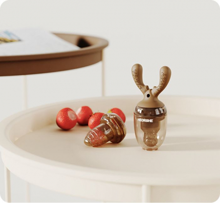 Suzetă pentru diversificare HEORSHE ALB- Diversificare blândă și distractivă pentru bebeluși [2]