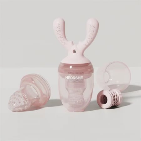 Toate produsele - Suzetă pentru diversificare HEORSHE ROZ - Diversificare blândă și distractivă pentru bebeluși