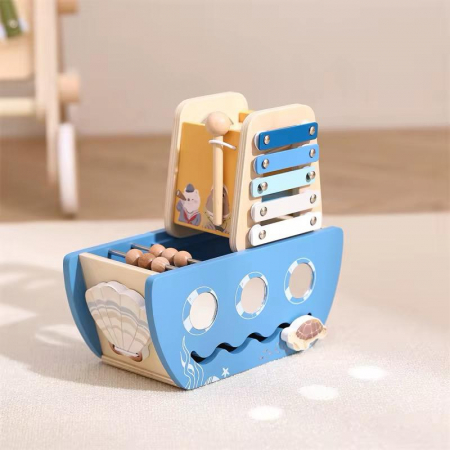 Vapor Montessori din Lemn – Bărcuța exploratorilor marini [3]