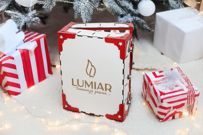 Calendar advent Lumiar - Cutie artizanală cu 24 de sertărașe [1]