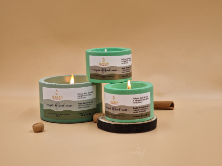 Crăciun - Lumânare parfumată "Crenguţe de brad ninse"