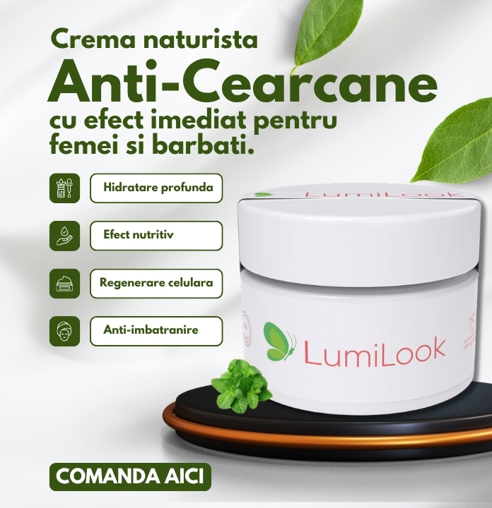 Crema naturista anti-cearcane cu efect imediat pentru femei si barbati, LumiLook, 50ml