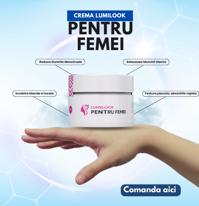 Crema LumiLook pentru Femei, Reduce Durerile Menstruale, Relaxeaza Muschii Uterini si abdominali, 50 ml