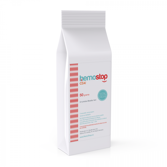 Ceai pentru hemoroizi, HemoStop, 50gr, cu efect antiinflamator, tonic venos, antioxidant [3]