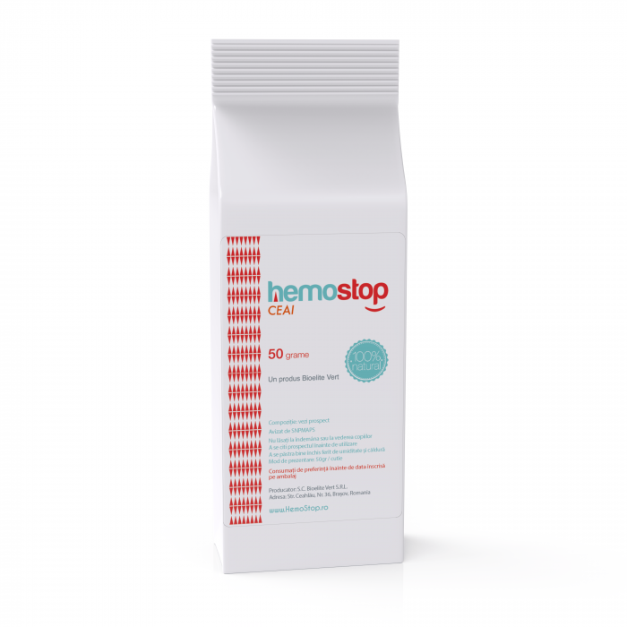 Ceai pentru hemoroizi, HemoStop, 50gr, cu efect antiinflamator, tonic venos, antioxidant