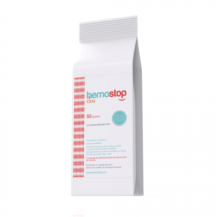 Ceai pentru hemoroizi, HemoStop, 50gr, cu efect antiinflamator, tonic venos, antioxidant [5]