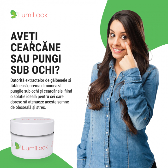 Crema naturista anti-cearcane cu efect imediat pentru femei si barbati, LumiLook, 50ml [16]