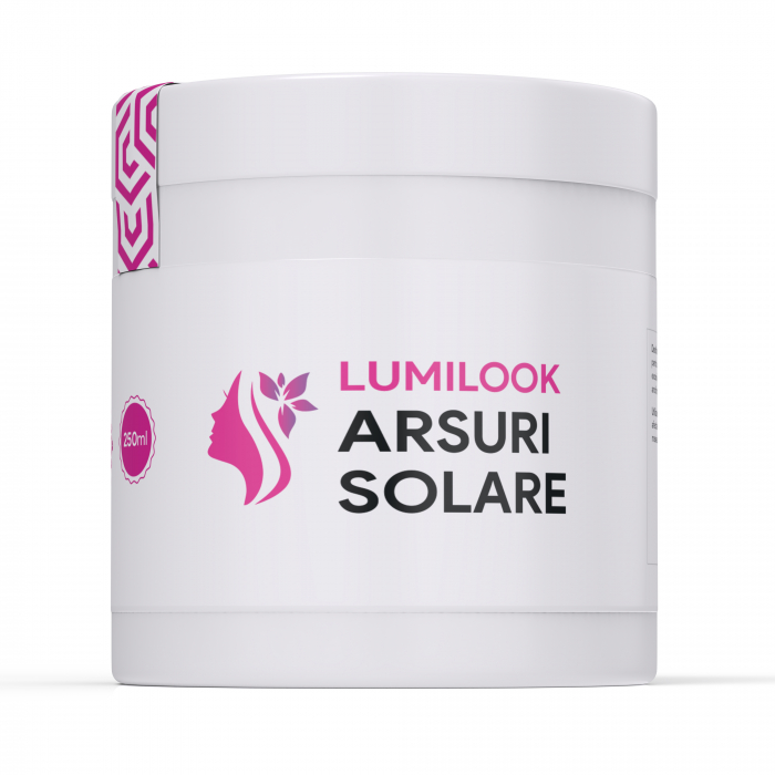 Crema naturista LumiLook Arsuri Solare, pentru calmarea arsurilor solare si a arsurilor usoare, regenerare celulara, proprietati antioxidante, 250 ml