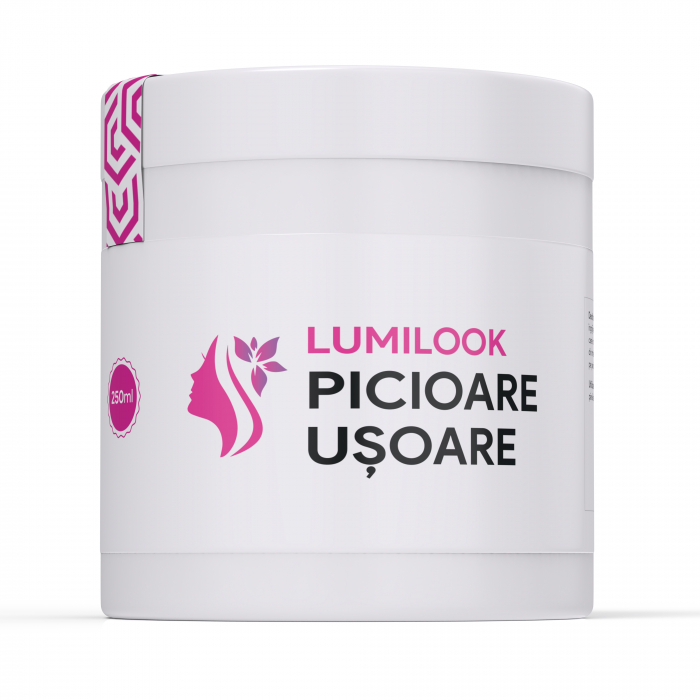 Crema naturista LumiLook Picioare Usoare, amelioreaza disconfortul general al picioarelor, Hidrateaza, Hraneste si Racoreste Picioarele pentru picioare obosite, picioare umflate, varice, 250 ml