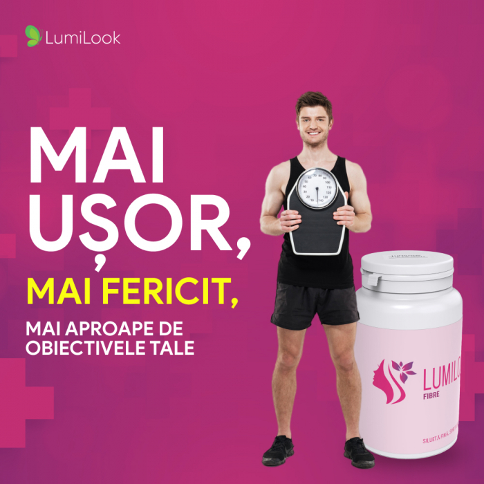 Fibre Lumilook® pentru slabit constant 3-5kg pe luna, Stimuleaza metabolismul, Ofera senzatie de satietate, Regleaza tranzitul intestinal, 480gr [6]