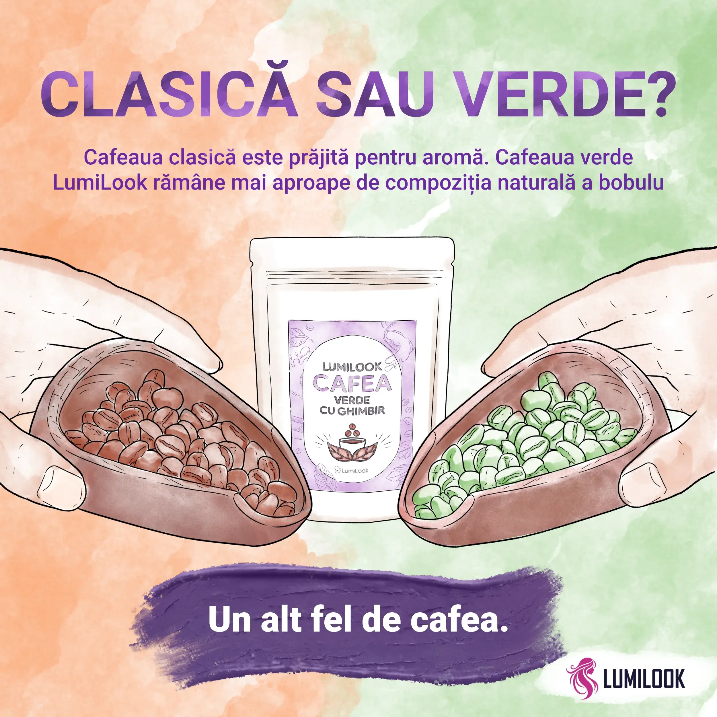 LumiLook Cafea Verde cu Ghimbir, Slabire naturala, detoxifiere, energie, ardere grasimi, efecte antioxidante, antidepresive si reglare digestie, 300 gr [3]