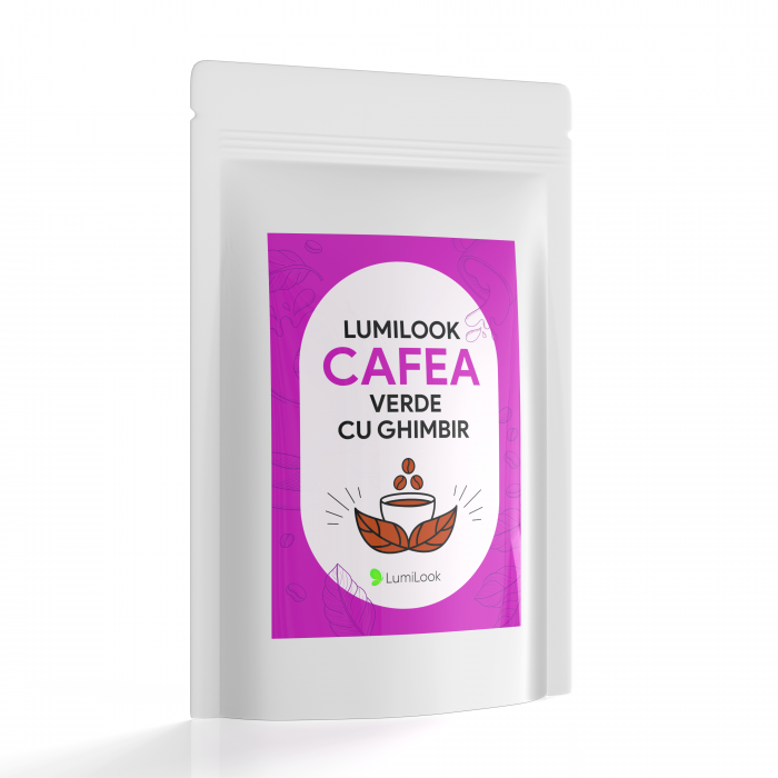 LumiLook Cafea Verde cu Ghimbir, Slabire naturala, detoxifiere, energie, ardere grasimi, efecte antioxidante, antidepresive si reglare digestie, 300 gr [2]