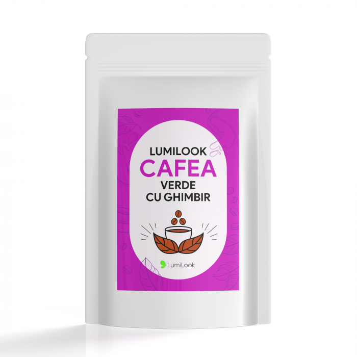 LumiLook Cafea Verde cu Ghimbir, Slabire naturala, detoxifiere, energie, ardere grasimi, efecte antioxidante, antidepresive si reglare digestie, 300 gr