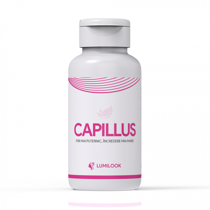 LumiLook Capillus, stimuleaza cresterea si intarirea firului de par, sprijinind totodata productia naturala de testosteron. Pentru barbati, 60 capsule vegetale