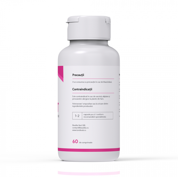 LumiLook Digest pentru functionarea optima a sistemului digestiv. Reduce balonarea si indigestia, regleaza tranzitul lent si contribuie la echilibrarea colesterolului si a glicemiei, 60 Capsule Vegeta [3]