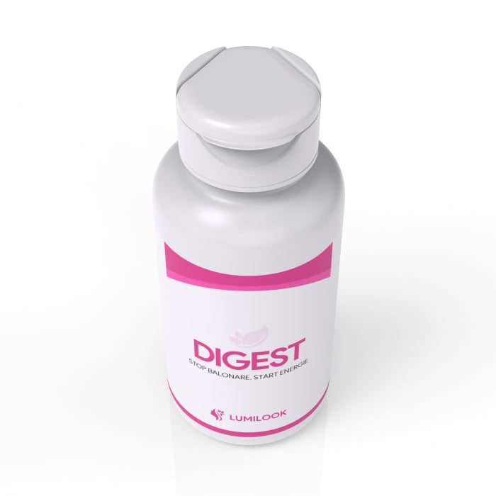 LumiLook Digest pentru functionarea optima a sistemului digestiv. Reduce balonarea si indigestia, regleaza tranzitul lent si contribuie la echilibrarea colesterolului si a glicemiei, 60 Capsule Vegeta [5]