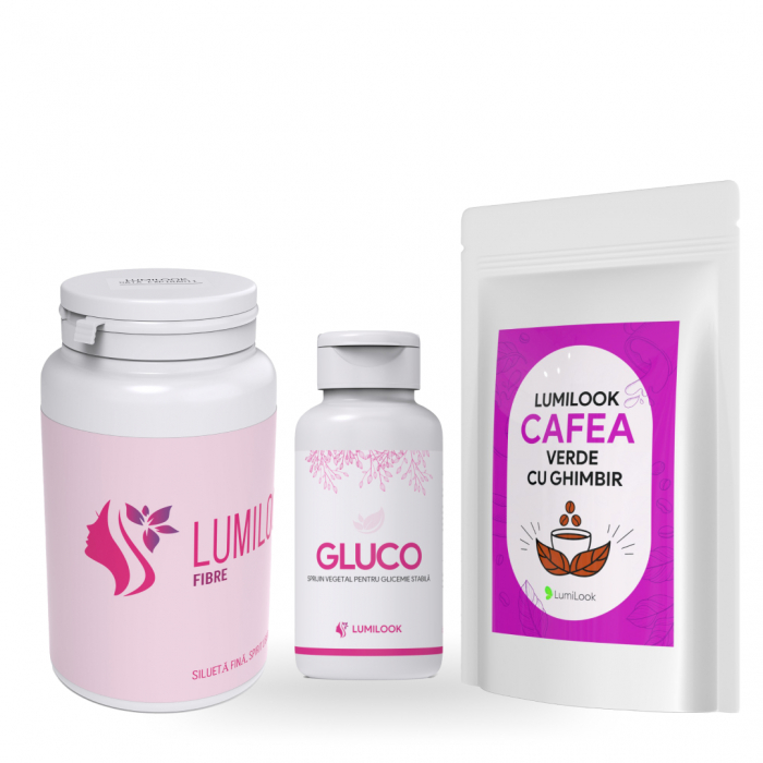 LumiLook GlucoFit, Unisex, control glicemic, pofta de dulce redusa, talie mai subtire, sustine o glicemie stabila si lipoliza grasimii abdominale