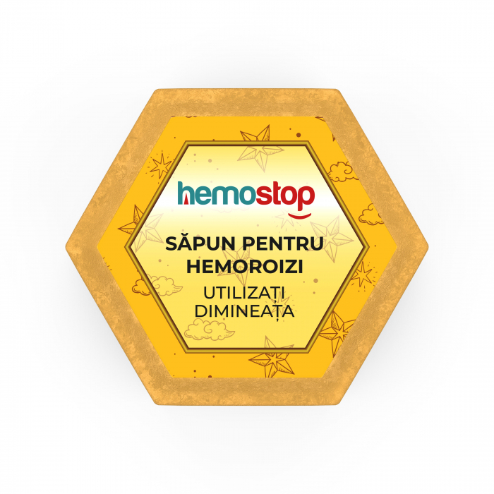 Sapun pentru hemoroizi, HemoStop   pentru dimineata, cu efect calmant, antiinflamator, cicatrizant, 100g