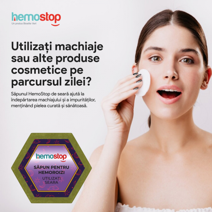 Sapun pentru hemoroizi, HemoStop® pentru seara, protectie, purificare, revitalizare, 100g [18]