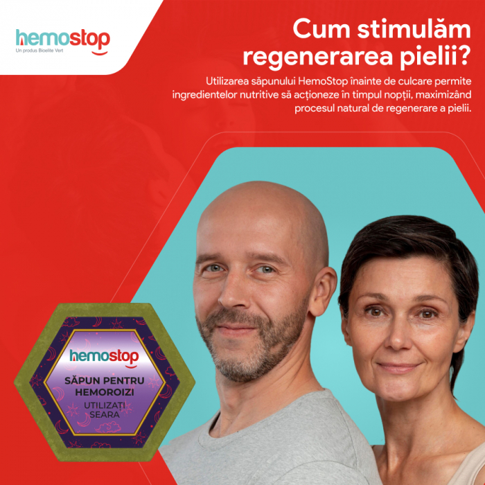 Sapun pentru hemoroizi, HemoStop® pentru seara, protectie, purificare, revitalizare, 100g [12]
