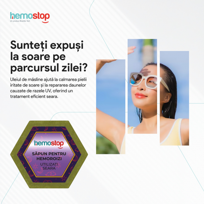 Sapun pentru hemoroizi, HemoStop® pentru seara, protectie, purificare, revitalizare, 100g [16]