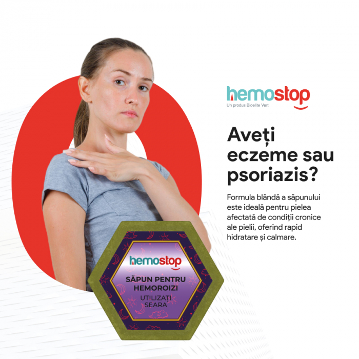 Sapun pentru hemoroizi, HemoStop® pentru seara, protectie, purificare, revitalizare, 100g [7]