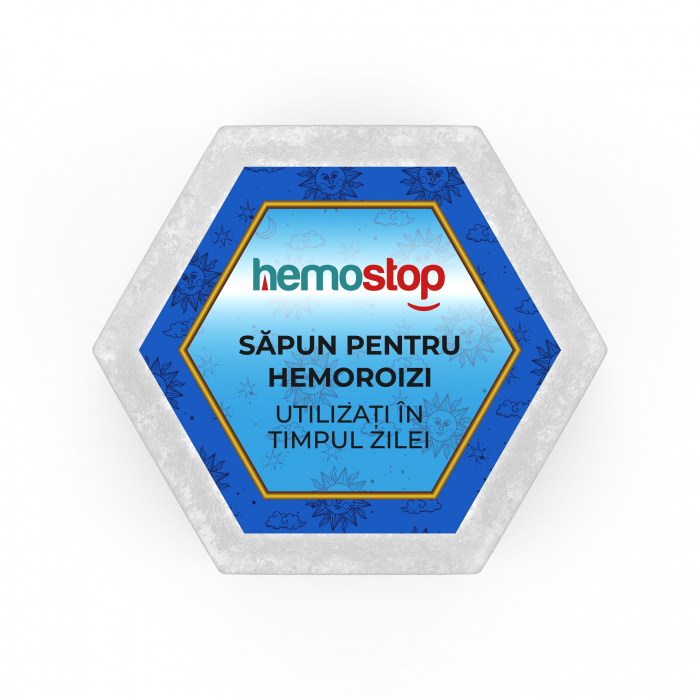 Sapun pentru hemoroizi, HemoStop   pentru utilizare in cursul zilei, hidratare intensa si regenerare celulara, 100g