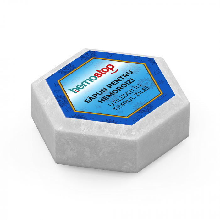 Sapun pentru hemoroizi, HemoStop® pentru utilizare in cursul zilei, hidratare intensa si regenerare celulara, 100g [5]