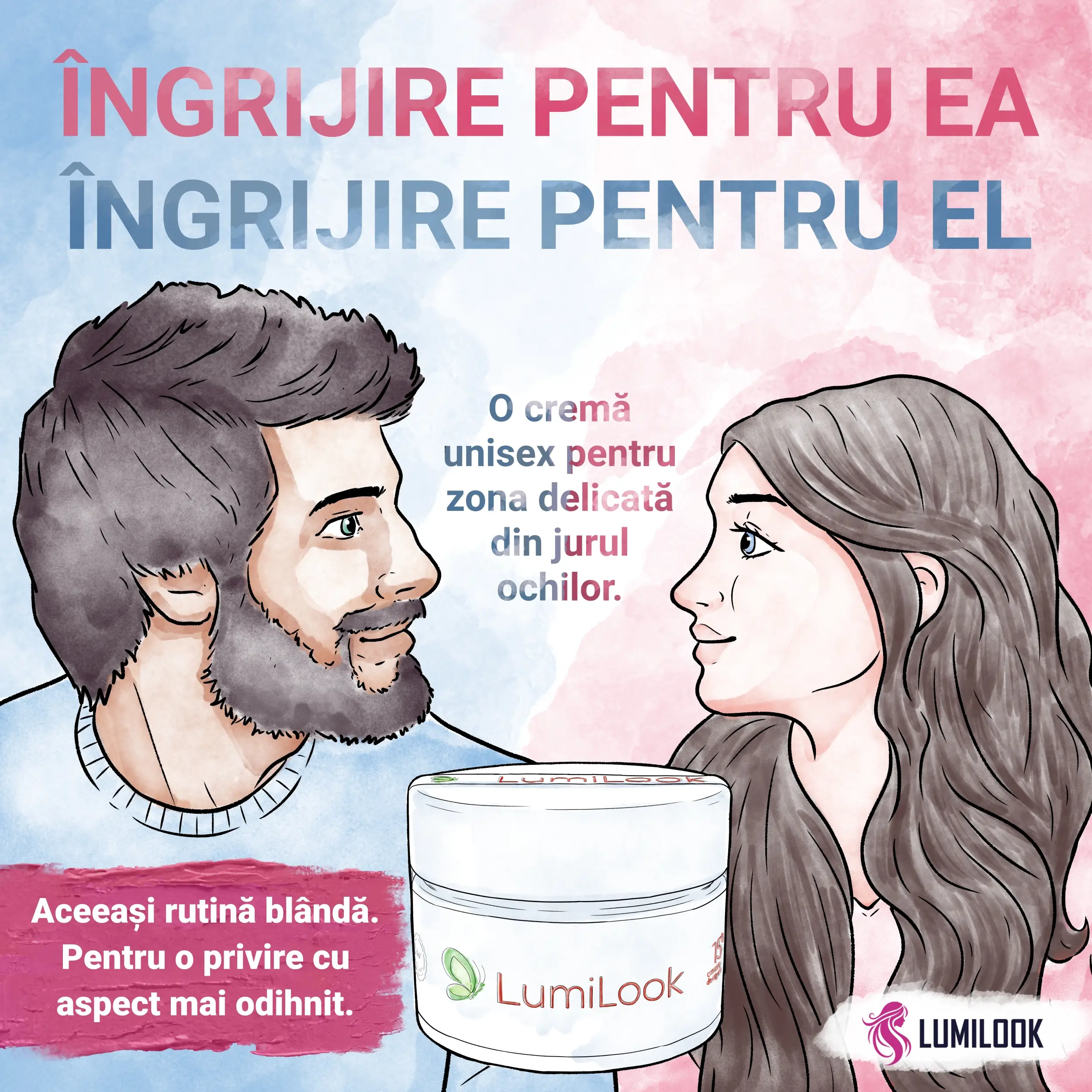 Crema naturista anti-cearcane cu efect imediat pentru femei si barbati, LumiLook, 50ml [1]