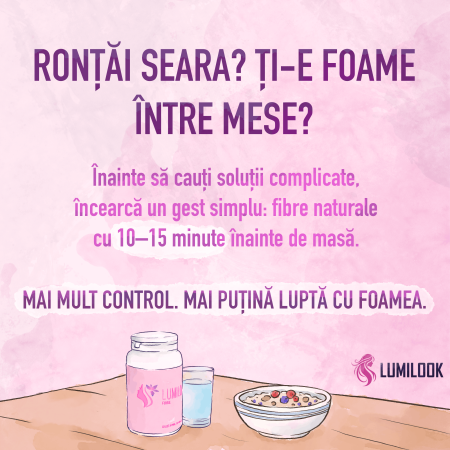 Fibre Lumilook® pentru slabit constant 3-5kg pe luna, Stimuleaza metabolismul, Ofera senzatie de satietate, Regleaza tranzitul intestinal, 480gr [3]