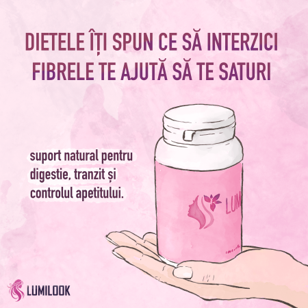 Fibre Lumilook® pentru slabit constant 3-5kg pe luna, Stimuleaza metabolismul, Ofera senzatie de satietate, Regleaza tranzitul intestinal, 480gr [5]