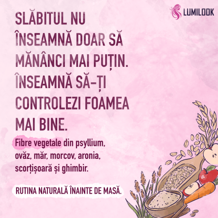 Fibre Lumilook® pentru slabit constant 3-5kg pe luna, Stimuleaza metabolismul, Ofera senzatie de satietate, Regleaza tranzitul intestinal, 480gr [2]