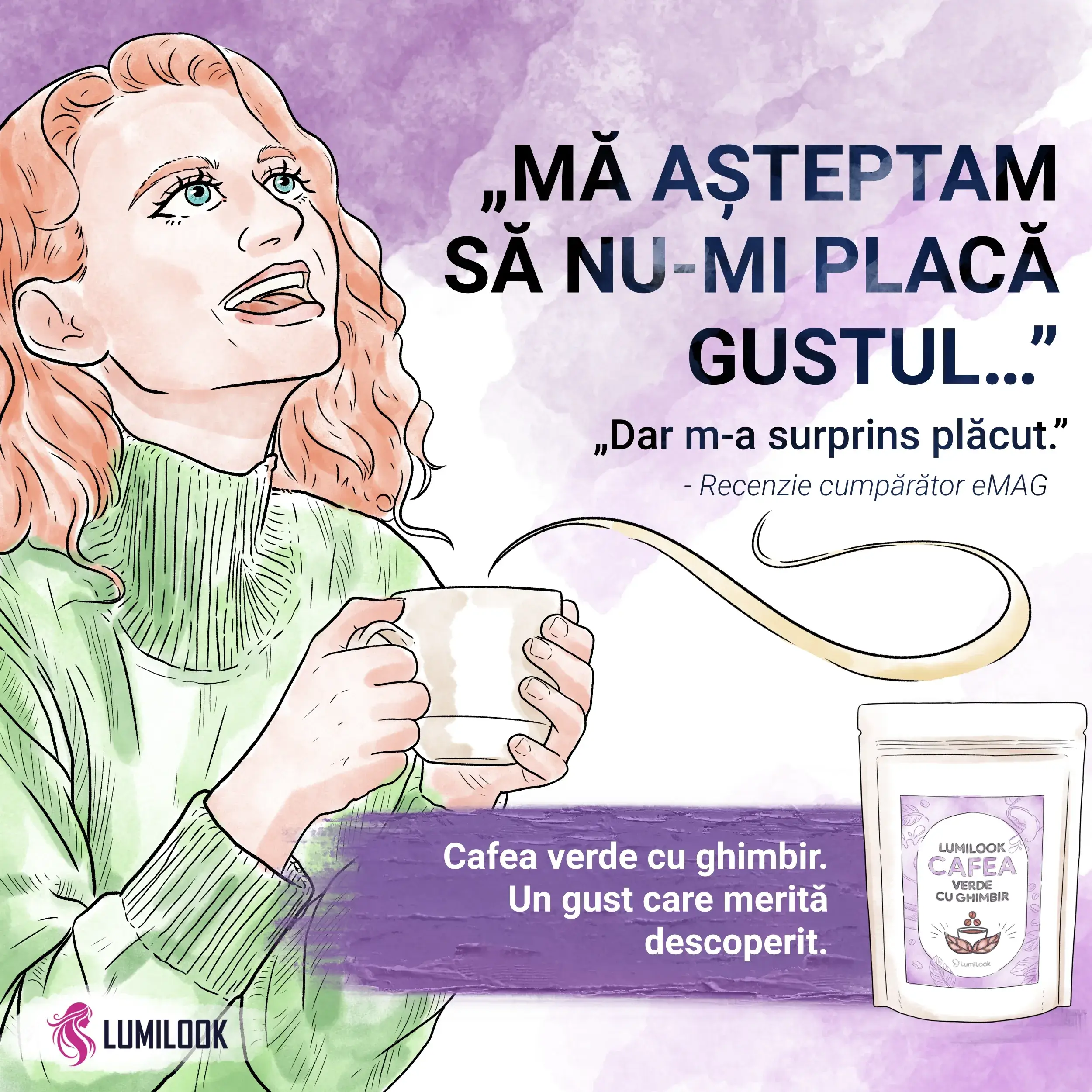 LumiLook Cafea Verde cu Ghimbir, Slabire naturala, detoxifiere, energie, ardere grasimi, efecte antioxidante, antidepresive si reglare digestie, 300 gr [5]