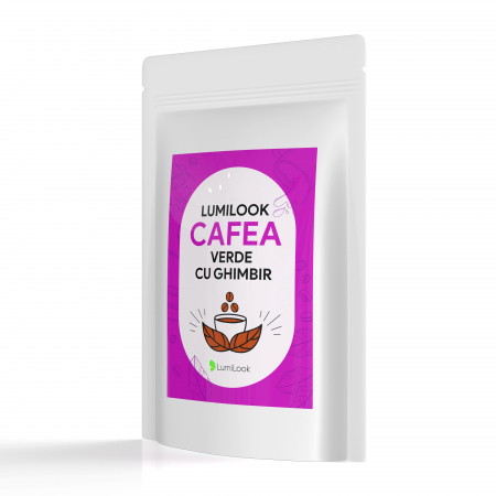 LumiLook Cafea Verde cu Ghimbir, Slabire naturala, detoxifiere, energie, ardere grasimi, efecte antioxidante, antidepresive si reglare digestie, 300 gr [2]