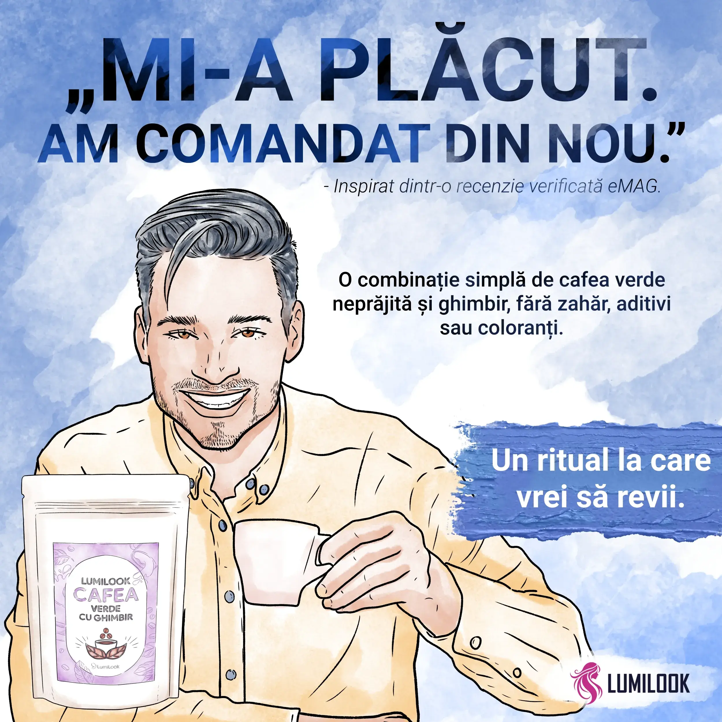 LumiLook Cafea Verde cu Ghimbir, Slabire naturala, detoxifiere, energie, ardere grasimi, efecte antioxidante, antidepresive si reglare digestie, 300 gr [8]