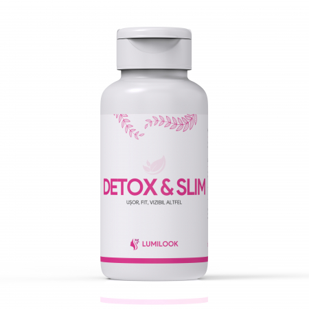 Dieta și Sănătate - LumiLook Detox & Slim – Complex Natural pentru Detoxifiere Hepatica, Colon Cleanse & Slabire, 60 capsule vegetale