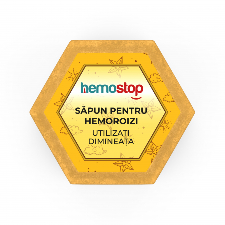 Hemoroizi si Varice - Sapun pentru hemoroizi, HemoStop® pentru dimineata, cu efect calmant, antiinflamator, cicatrizant, 100g