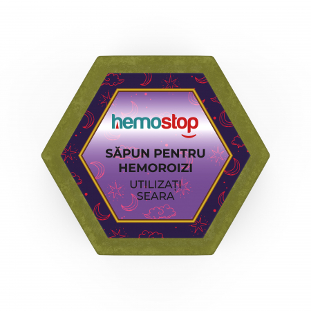 Hemoroizi si Varice - Sapun pentru hemoroizi, HemoStop® pentru seara, protectie, purificare, revitalizare, 100g