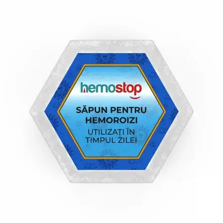 Hemoroizi - Sapun pentru hemoroizi, HemoStop® pentru utilizare in cursul zilei, hidratare intensa si regenerare celulara, 100g