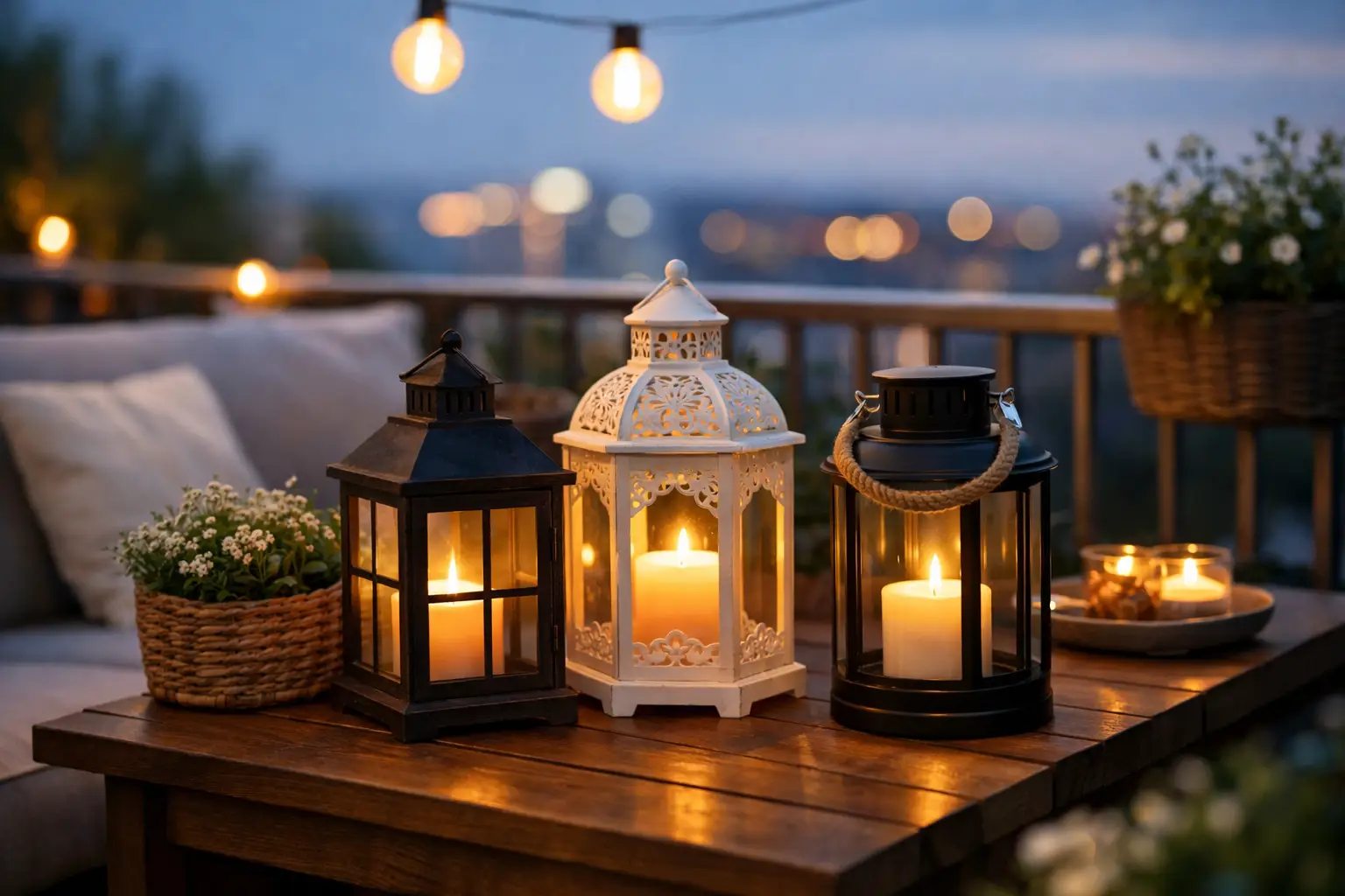 Felinare decorative pentru balcon: cum le alegi