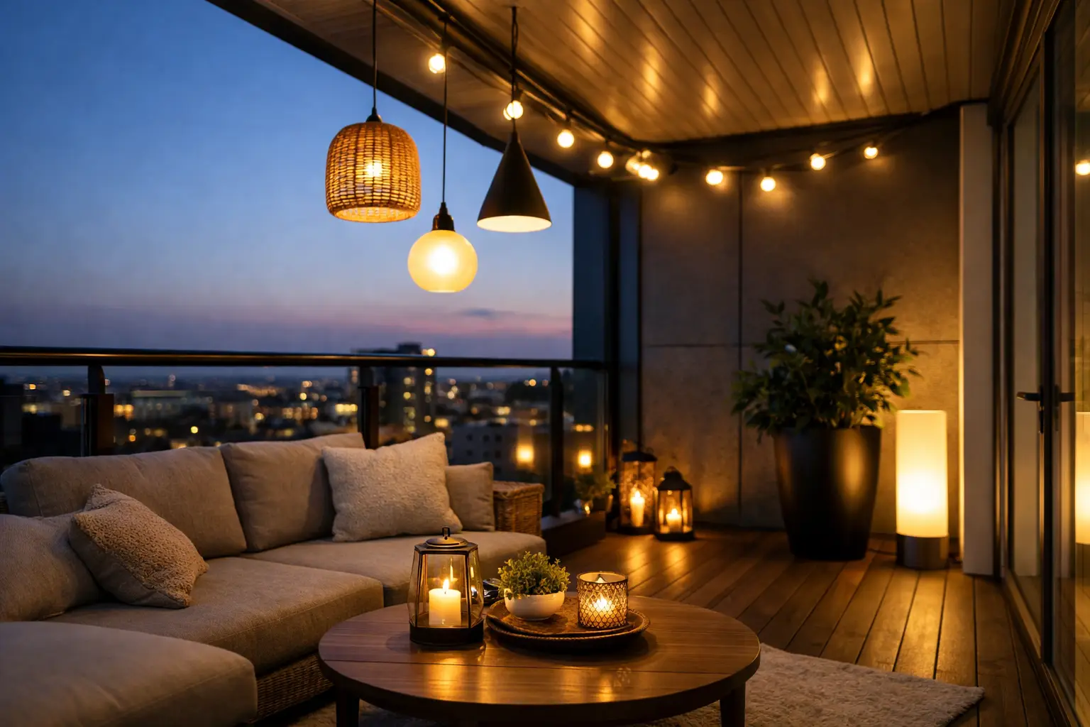 Iluminat balcon modern: idei care chiar ajută
