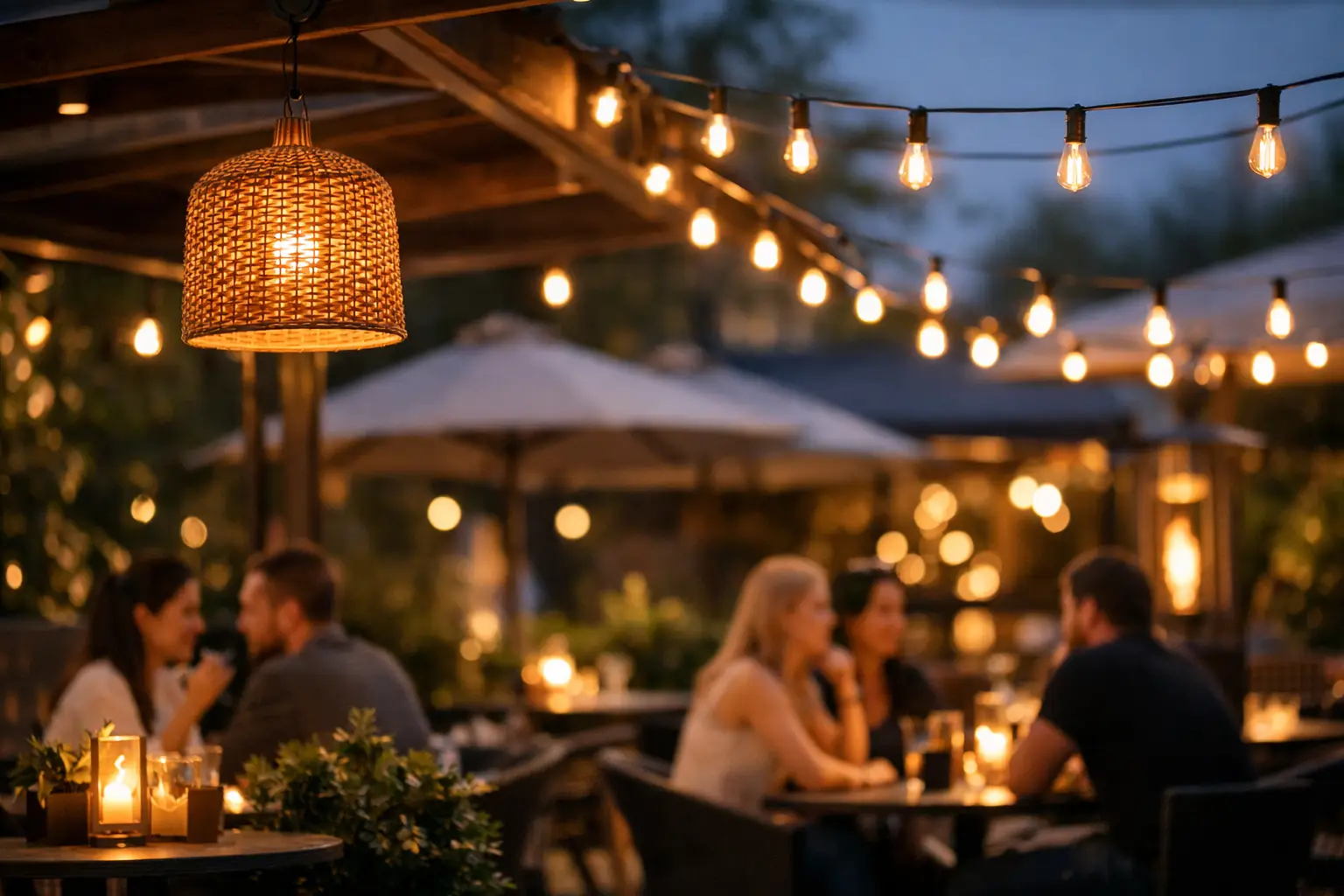 Iluminat terasă HoReCa care aduce clienți