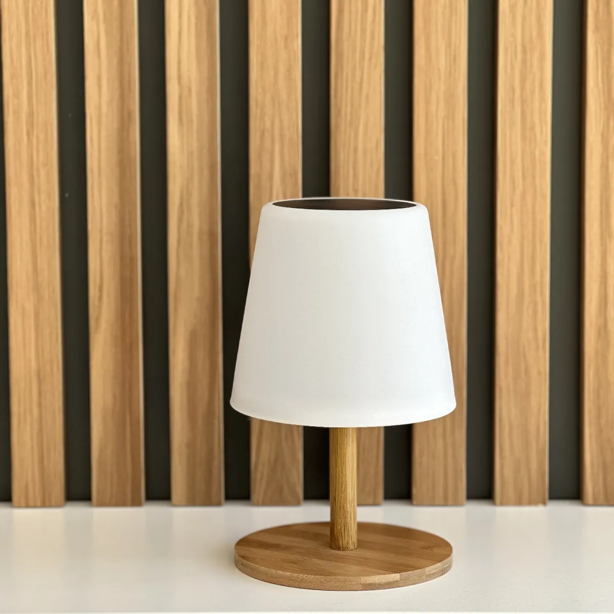 lampa de masa solara fara fir wireless cu baterie reincarcabila de exterior ip65 LED restaurant hotel terasa [5]