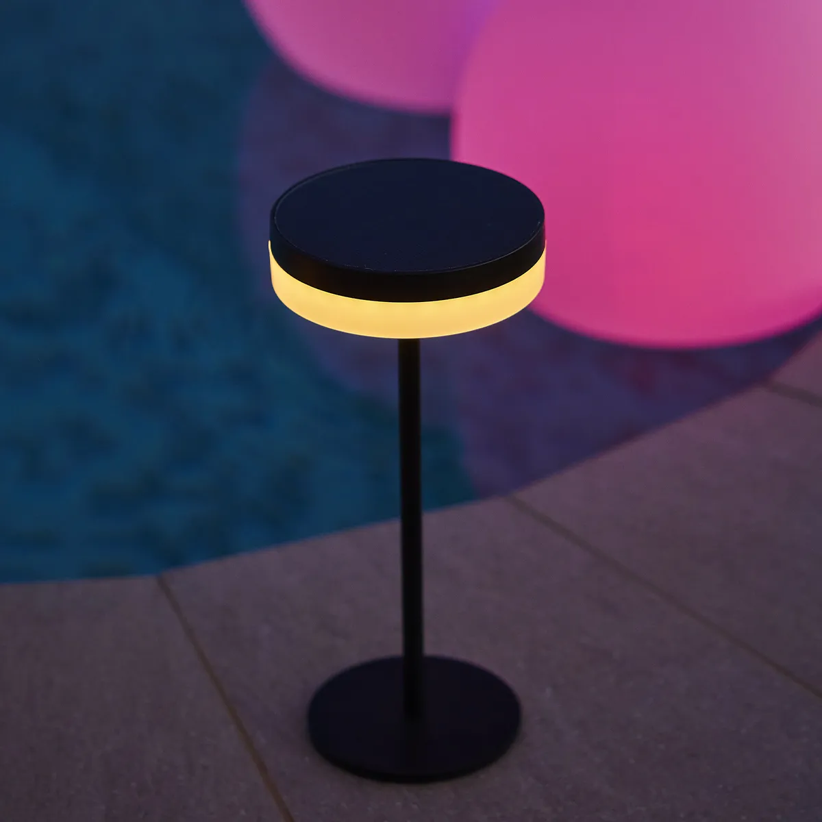 lampa de masa solara fara fir wireless cu baterie reincarcabila de exterior ip65 LED restaurant hotel terasa [4]