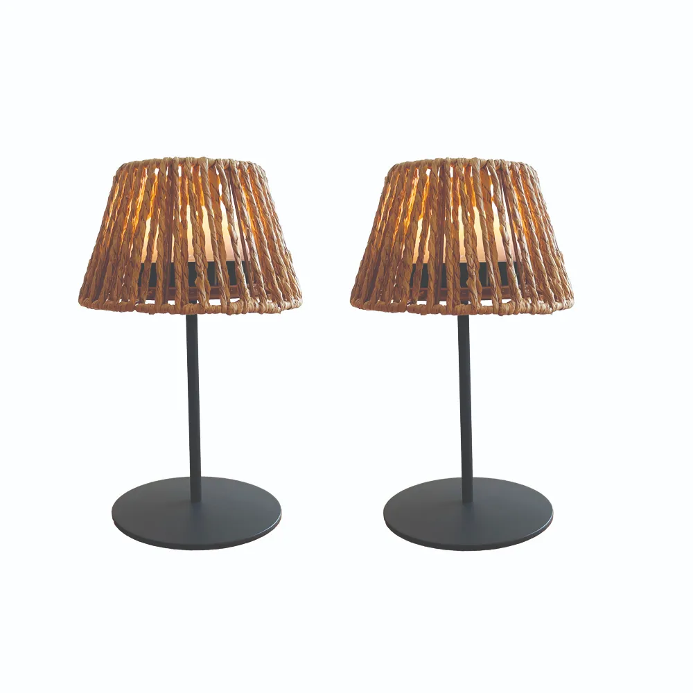 lampa de masa maro grey fara fir wireless cu baterie reincarcabila de exterior ip65 LED restaurant hotel terasa [2]