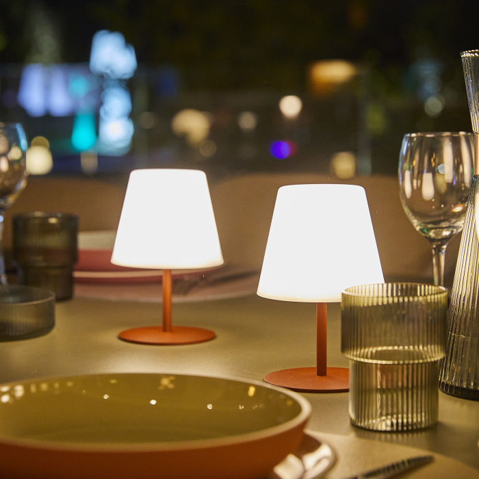 lampa de masa maro grey fara fir wireless cu baterie reincarcabila de exterior ip65 LED restaurant hotel terasa [5]