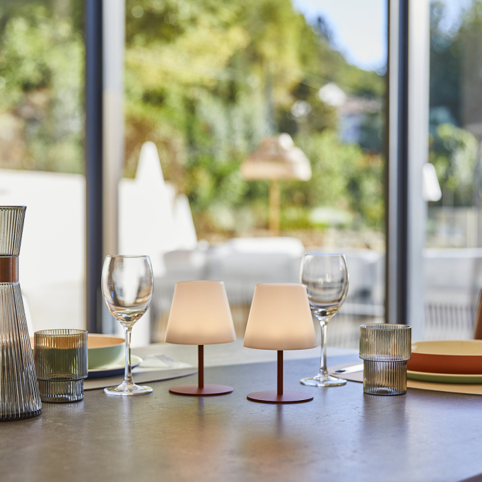 lampa de masa maro grey fara fir wireless cu baterie reincarcabila de exterior ip65 LED restaurant hotel terasa [3]