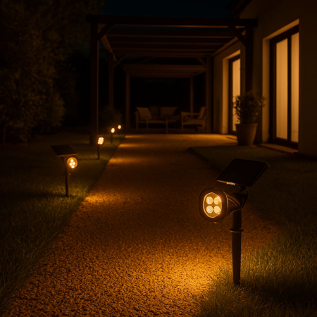 Spoturi solare - 2 x SPIKY WARM