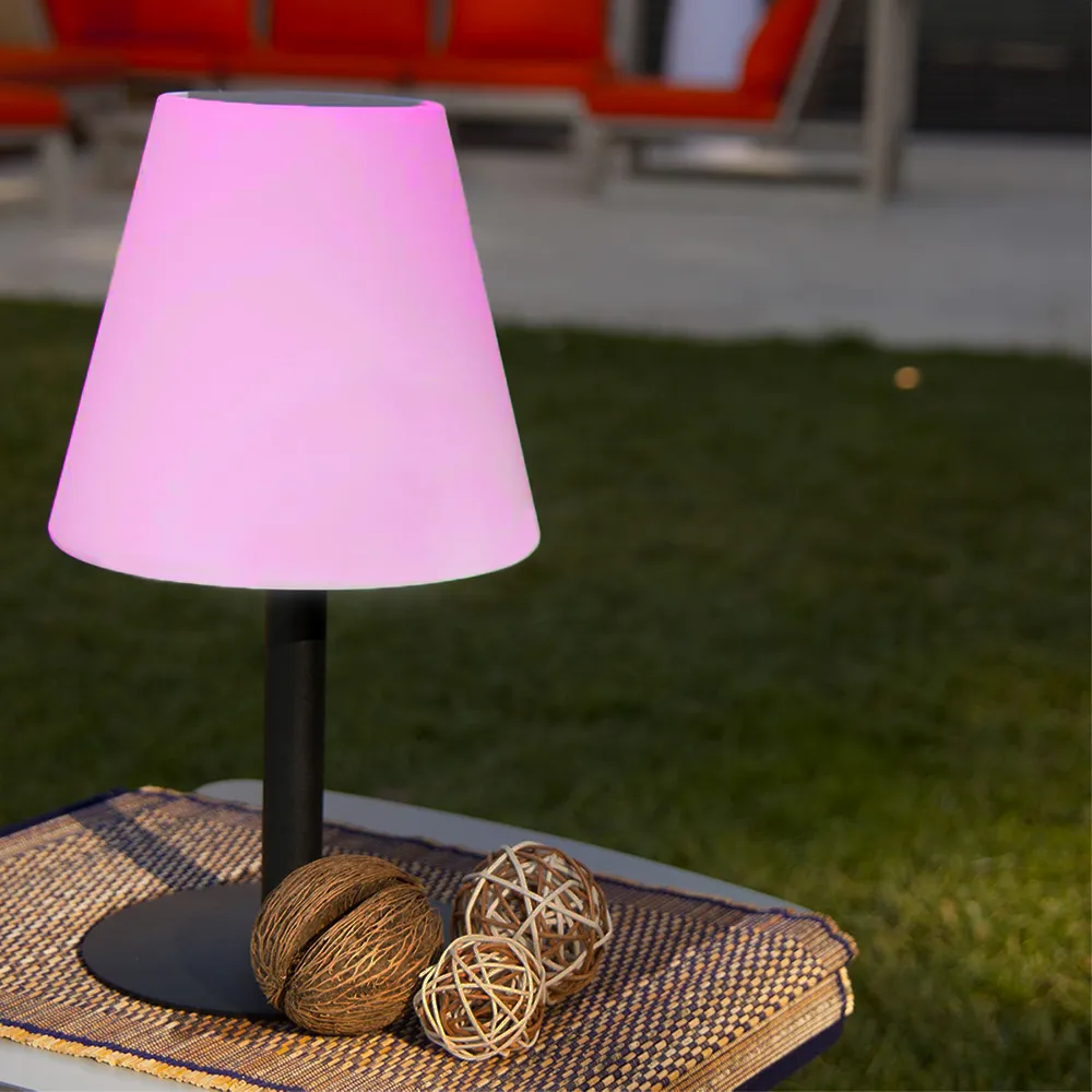 Lampi de masa solare - lampa de masa solara fara fir wireless cu baterie reincarcabila de exterior ip65 LED restaurant hotel terasa