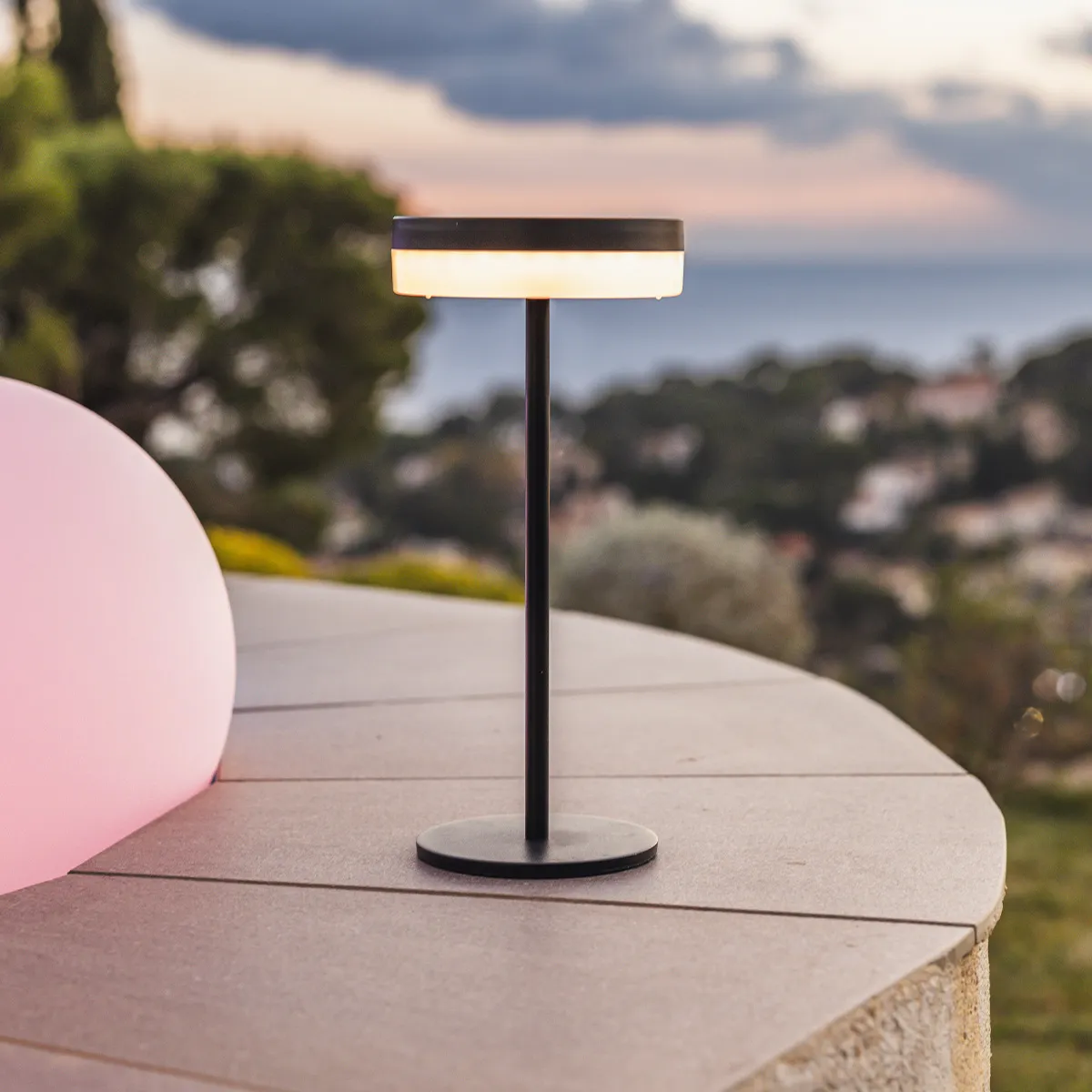 Lampi de masa solare - lampa de masa solara fara fir wireless cu baterie reincarcabila de exterior ip65 LED restaurant hotel terasa